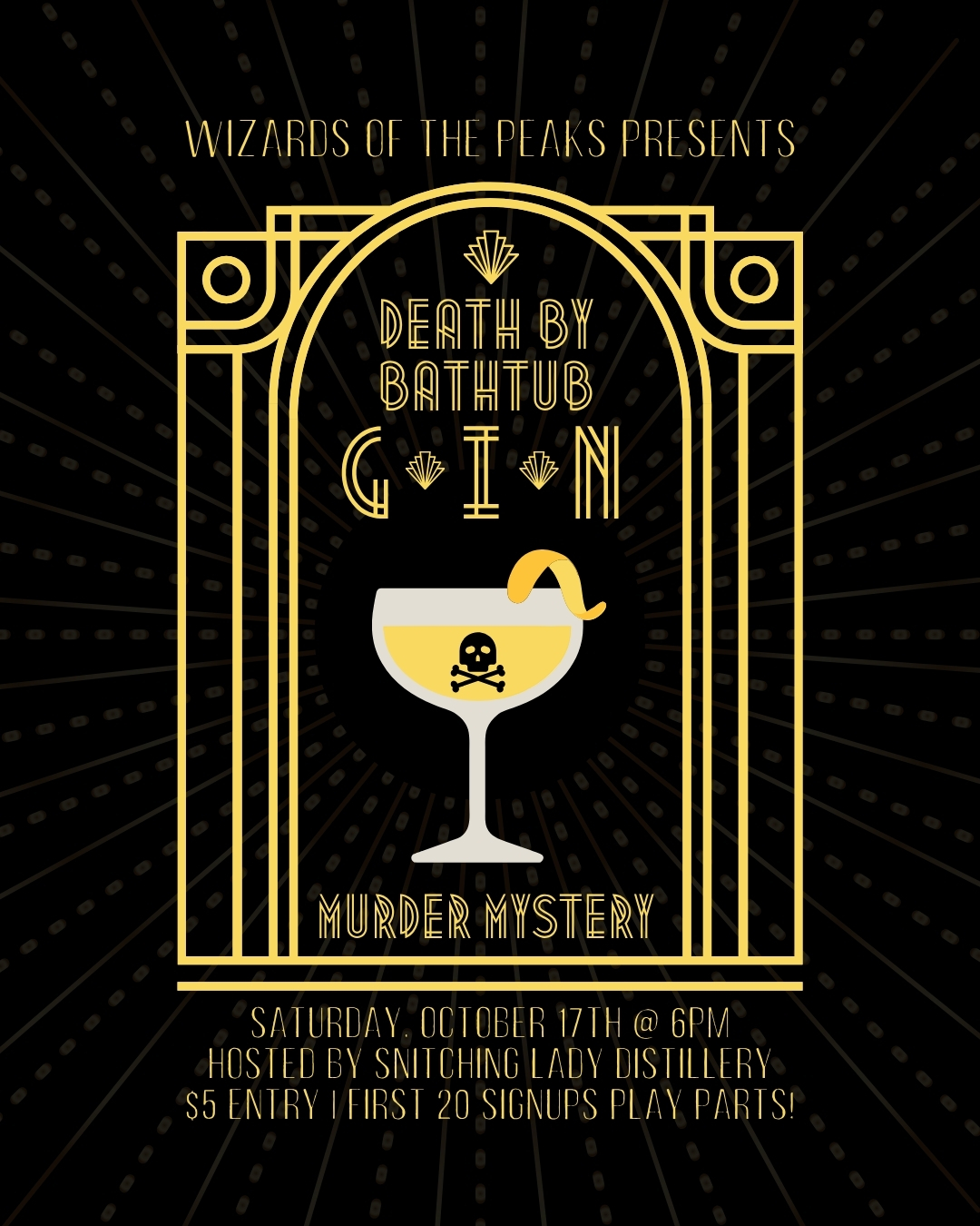 Murder Mystery Party - Detective Parts ONLY! at Snitching Lady Distillery